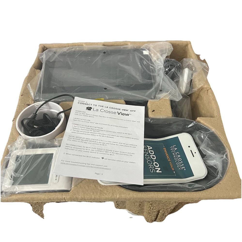 LA CROSSE 328-10618-INT PERSONAL WI-FI WEATHER STATION W/ACCUWEATHER Open Box